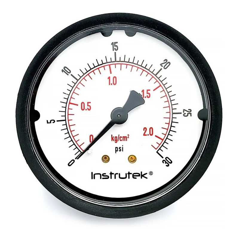 [40110ABS30] Manómetro ABS (1.5", 1/8" NPT posterior, 30 psi)