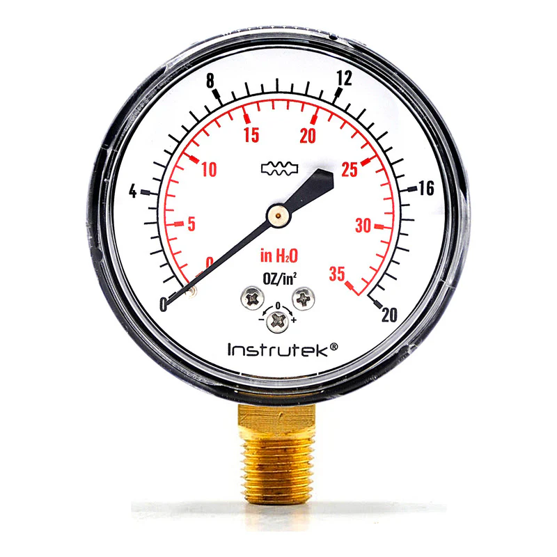 [6320030INH2OVAC] Manómetro baja presión (1/4" NPT inferior, 30 inH2O Vac)